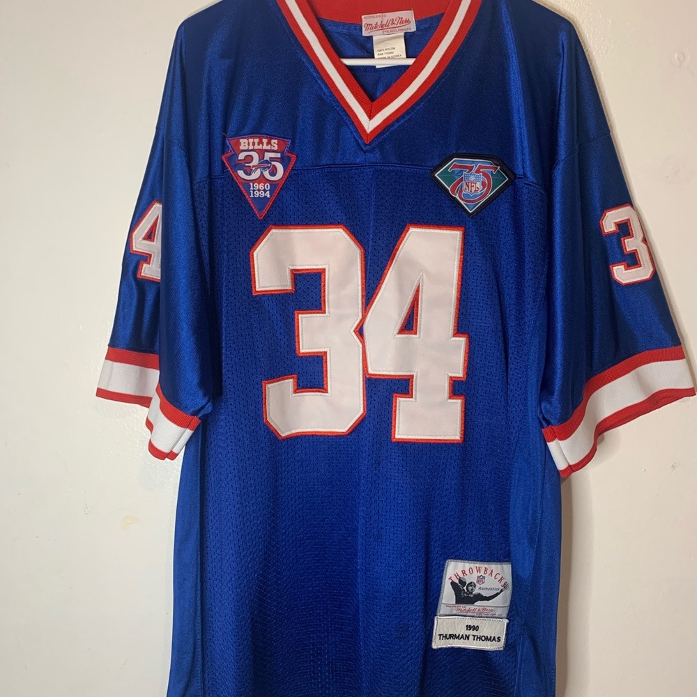Buffalo Bills Thurman Thomas #34 Mitchell & Ness Royal 1994 NFL Authentic Jersey
